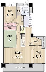 間取図画像 3SLDK