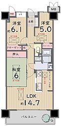 アルファルネス木太町 3LDKの間取図画像
