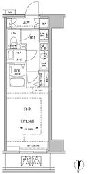 京成押上線 京成立石駅 徒歩6分の賃貸マンション 4階1Kの間取り