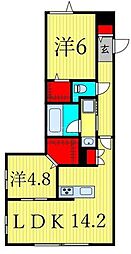 東京メトロ東西線 葛西駅 徒歩14分の賃貸マンション 1階2LDKの間取り