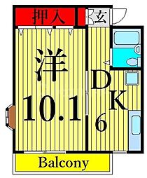 京成金町線 京成高砂駅 徒歩12分の賃貸アパート 1階1DKの間取り