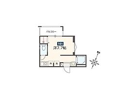 京成本線 京成小岩駅 徒歩3分の賃貸アパート 1階ワンルームの間取り