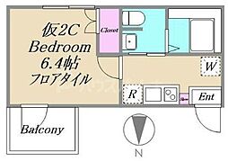 アーバンリーフ小岩 1Kの間取図画像