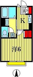 コート・イルソーレ 1Kの間取図画像