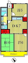 ドミール四ツ木 3DKの間取図画像