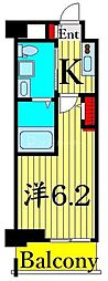 RJRリクロス高砂 1Kの間取図画像
