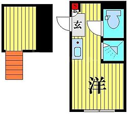ハーモニーテラス新小岩 ワンルームの間取図画像