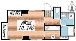 サルドュセジュール 1Kの間取図画像