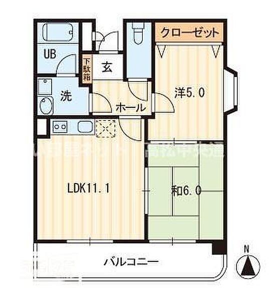 ホープTOMO 501｜香川県高松市太田上町(賃貸マンション2LDK・5階・53.60㎡)の写真 その2