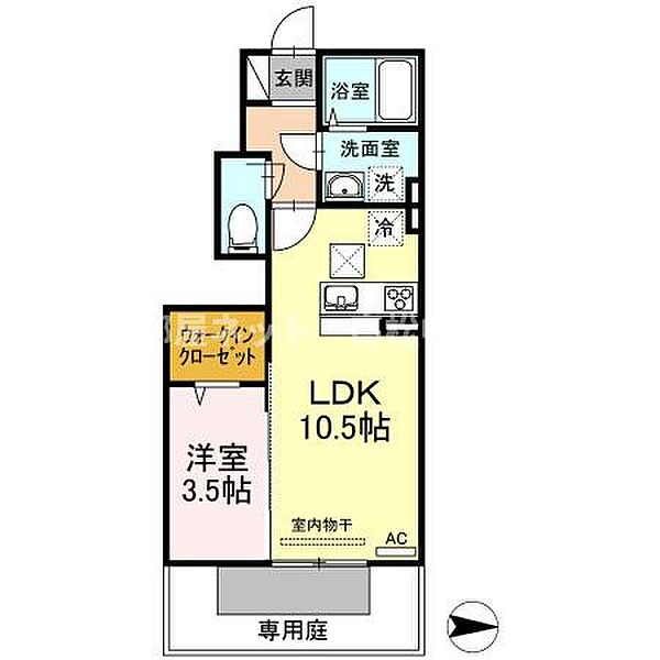 アリエッタ A棟 102｜香川県坂出市築港町1丁目(賃貸アパート1LDK・1階・35.84㎡)の写真 その2