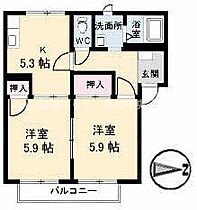 フレグランスA・S C棟 201 ｜ 香川県高松市円座町（賃貸アパート2K・2階・42.98㎡） その2