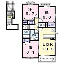 ヌーベル・シャトウＧ 201 ｜ 香川県丸亀市郡家町1180番地1（賃貸アパート3LDK・2階・67.50㎡） その2