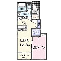 ジェンティーIＣ 103 ｜ 香川県高松市国分寺町新居1178番地（賃貸アパート1LDK・1階・50.14㎡） その2