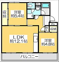 ヴィラナリー屋島7 403 ｜ 香川県高松市屋島西町2475-1 3棟（賃貸マンション2LDK・4階・54.38㎡） その2