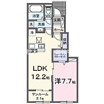 サンフラワー太田駅サイドＢ 103 ｜ 香川県高松市多肥下町108番地1（賃貸アパート1LDK・1階・50.14㎡） その2