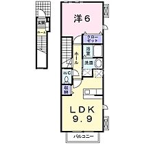 カーサ　フェリーチェ　II 201 ｜ 香川県善通寺市上吉田町466番地1（賃貸アパート1LDK・2階・42.37㎡） その2