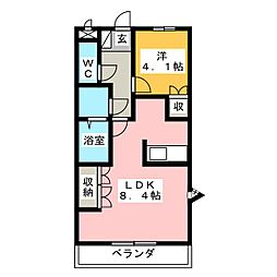 コンフォースコートイワモト 1LDKの間取図画像