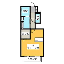 メゾン四日町 ワンルームの間取図画像