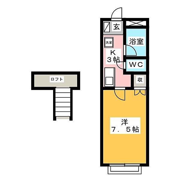 メゾンアゼリア ｜静岡県三島市文教町２丁目(賃貸アパート1K・1階・22.48㎡)の写真 その2