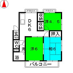 間取図画像 3DK