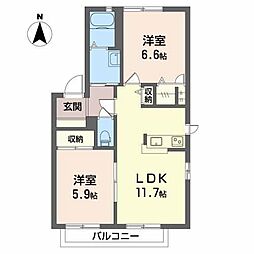 間取図画像 2LDK