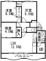 イーフラッツ山本  ｜ 静岡県三島市御園（賃貸マンション3LDK・3階・63.34㎡） その2