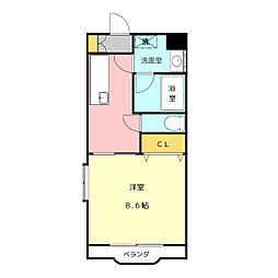 CharmantVill3 1Kの間取図画像
