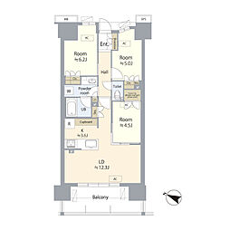 サンリヤン北綾瀬 3LDKの間取図画像