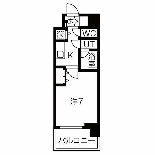 大阪府東大阪市中野南(賃貸マンション1K・11階・24.08㎡)の写真 その2