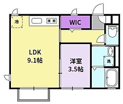 CREST COURT花畑 102 ｜ 福岡県久留米市花畑1丁目7-14（賃貸アパート1LDK・1階・31.50㎡） その2