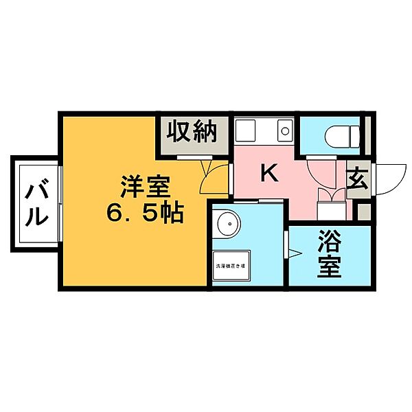 福岡県久留米市東櫛原町(賃貸アパート1K・1階・23.00㎡)の写真 その2