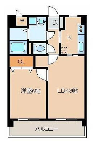 福岡県久留米市新合川2丁目(賃貸マンション1LDK・4階・38.86㎡)の写真 その2