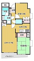 福岡県久留米市篠山町12-3（賃貸マンション2LDK・9階・59.16㎡） その2