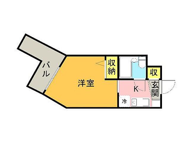 メゾン・ド・プレミス 113◎｜福岡県久留米市野中町(賃貸マンション1K・1階・18.15㎡)の写真 その2