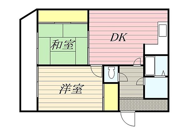 PLEAST荘島 303｜福岡県久留米市荘島町(賃貸マンション2DK・2階・44.80㎡)の写真 その2