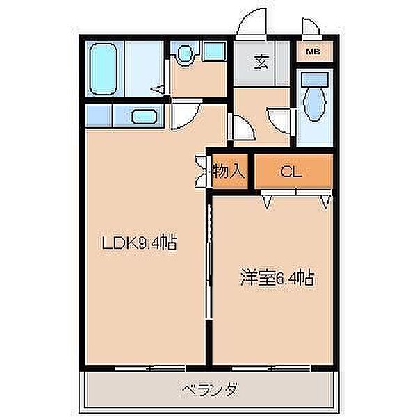 福岡県久留米市小森野1丁目(賃貸マンション1LDK・5階・40.32㎡)の写真 その2