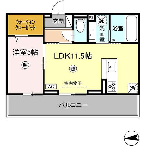 ラ・ルーチェ宮の陣駅前 ｜福岡県久留米市宮ノ陣1丁目(賃貸アパート1LDK・3階・41.31㎡)の写真 その2