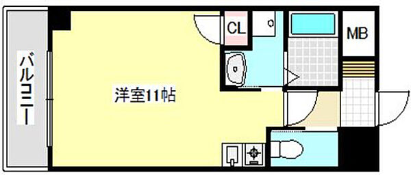 ヒルズ六ツ門 403｜福岡県久留米市六ツ門町(賃貸マンション1R・4階・27.54㎡)の写真 その2