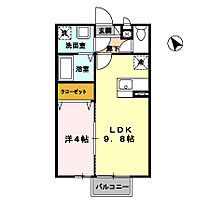 ベアーレ高屋敷 202 ｜ 福岡県久留米市野中町1207-1（賃貸アパート1LDK・2階・33.61㎡） その2