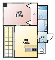 グランドシャルドン 702 ｜ 福岡県久留米市中央町38-20（賃貸マンション1DK・7階・33.82㎡） その2