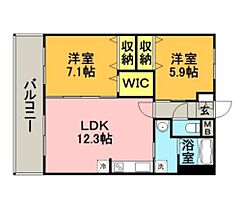 ルネッサンス21久留米六つ門 909◎ ｜ 福岡県久留米市六ツ門町2-29（賃貸マンション2LDK・7階・56.13㎡） その2