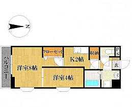 エスペランサ壱番館 203 ｜ 福岡県久留米市東町1-34（賃貸マンション2K・2階・33.88㎡） その2