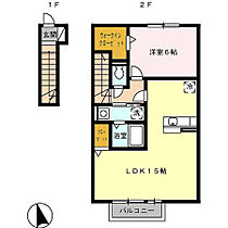 福岡県久留米市高良内町4470-5（賃貸アパート1LDK・2階・51.98㎡） その2