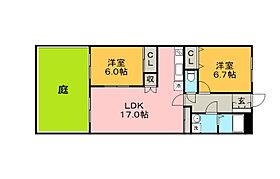 福岡県久留米市国分町1174-1（賃貸マンション2LDK・1階・67.79㎡） その2