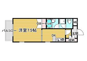 レ・コパン 301 ｜ 福岡県久留米市国分町1250-1（賃貸アパート1DK・3階・27.24㎡） その2