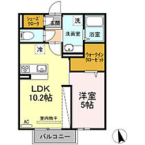 カンパーナ 103〇 ｜ 福岡県久留米市荒木町白口1767-9（賃貸アパート1LDK・1階・40.20㎡） その2