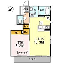 福岡県久留米市大石町536-1（賃貸アパート1LDK・1階・46.83㎡） その2