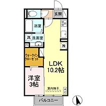 福岡県久留米市上津町1212-1（賃貸アパート1LDK・2階・34.03㎡） その2