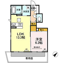 福岡県久留米市大石町536-2（賃貸アパート1LDK・1階・46.83㎡） その2