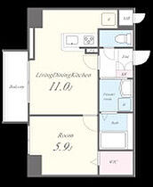 福岡県久留米市篠原町4-5（賃貸マンション1LDK・6階・37.44㎡） その2